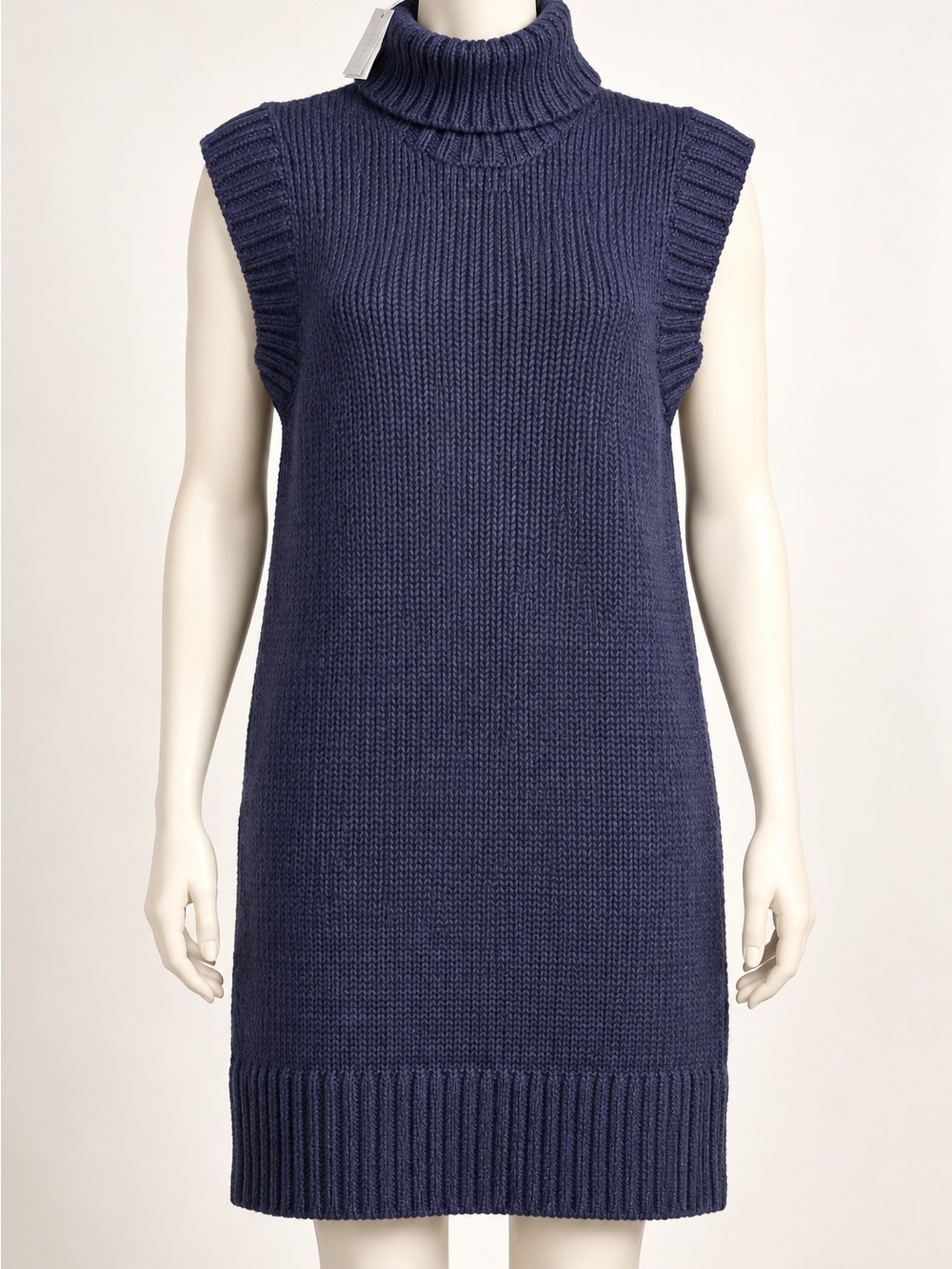 Free Assembly Navy Sleeveless Turtleneck Sweater Dress Medium Tags Attached